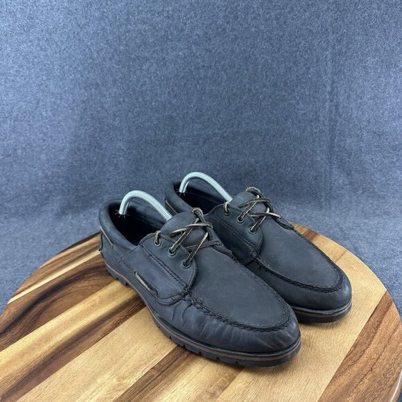 Wolverine Wilderness Mens Loafers Boat Shoes Size 10 Black Leather Vibram Soles main image 11